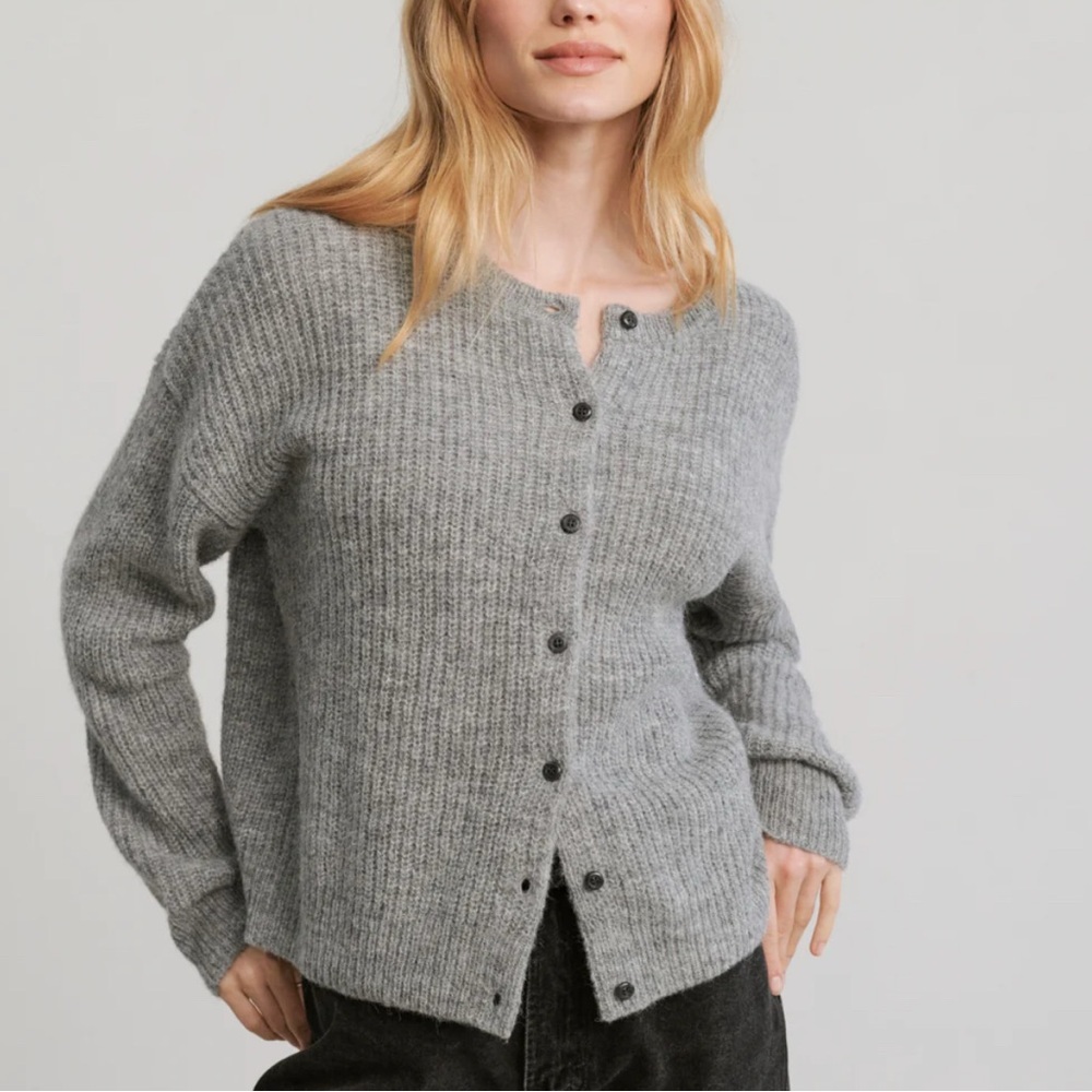 JENNI KAYNE Hayes Crewneck Cardigan - gray - Picture 2 of 7